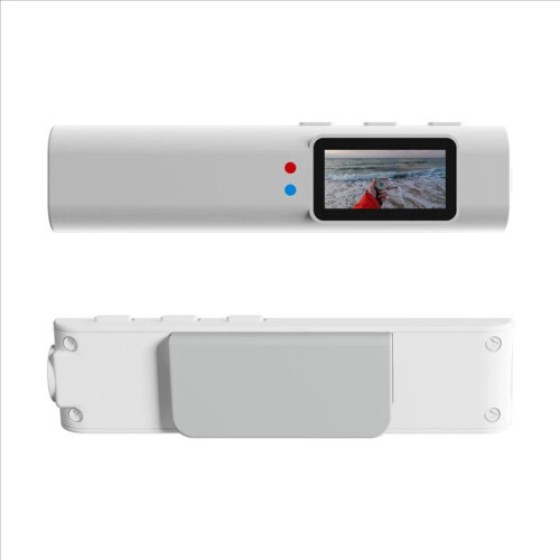 Kamera Aksi Head-Mounted Ultra-Ringan 2.7K – Kamera 21g Kompatibel dengan Kacamata, Mendukung Hands-Free First-Person View dan Audio Lossless, Cocok untuk Wisatawan/Profesional Bisnis (Putih)